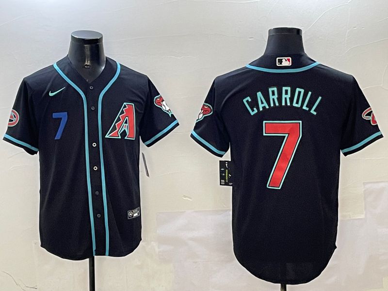 Men Arizona Diamondback #7 Carroll Black Game 2025 Nike MLB Jersey style 5->arizona diamondback->MLB Jersey